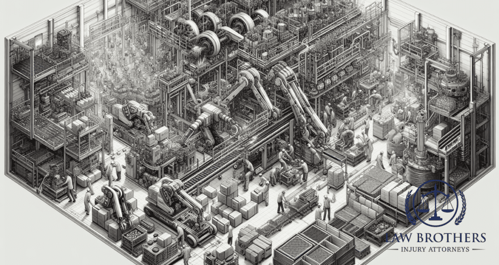 Illustration of a manufacturing process