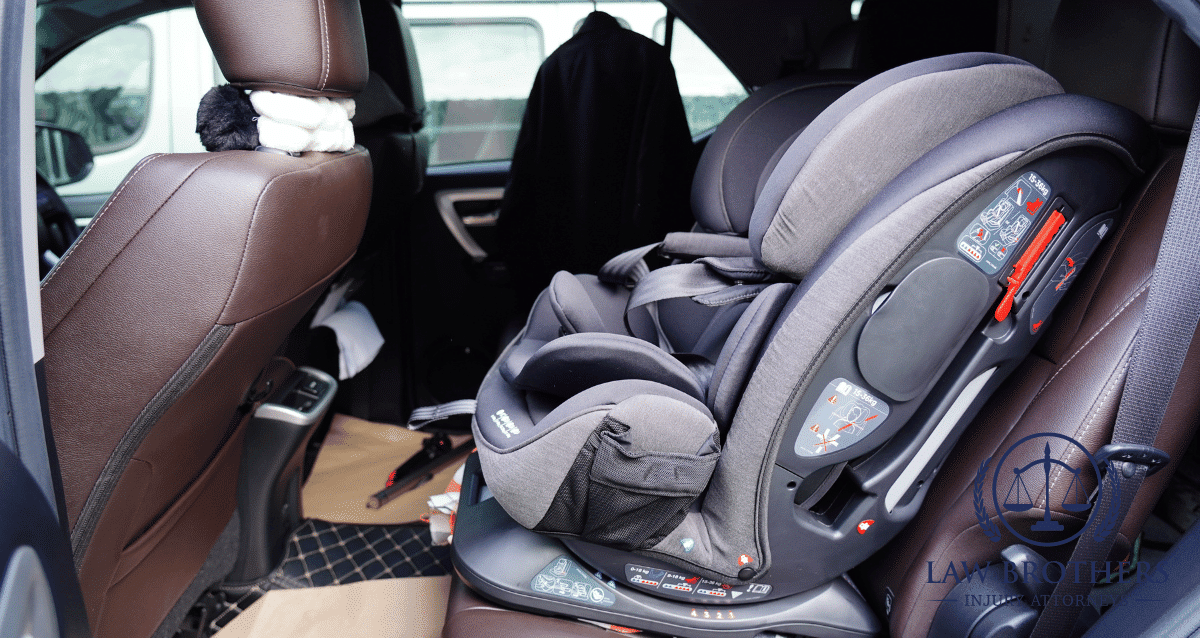 A new car seat inside a car