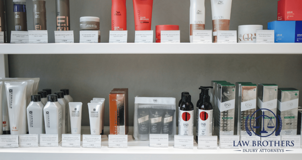 A shelf with faulty products