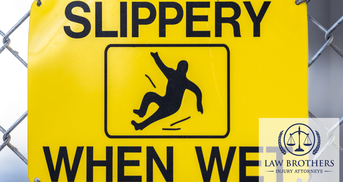 An image showing a wet floor sign 